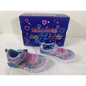 Girl's Shoes SKECHERS KIDS Infinite Heart Lights 303753L  Sz 11 Kids